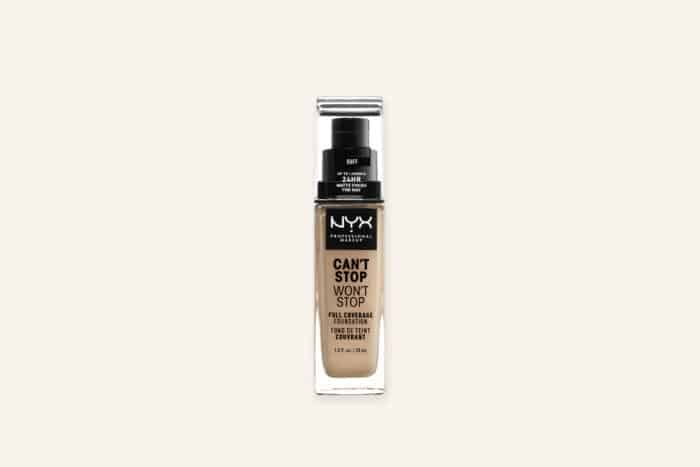 NYX Cosmetics Can’t Stop Won’t Stop Full Coverage Foundation transfer-resistant for under a mask