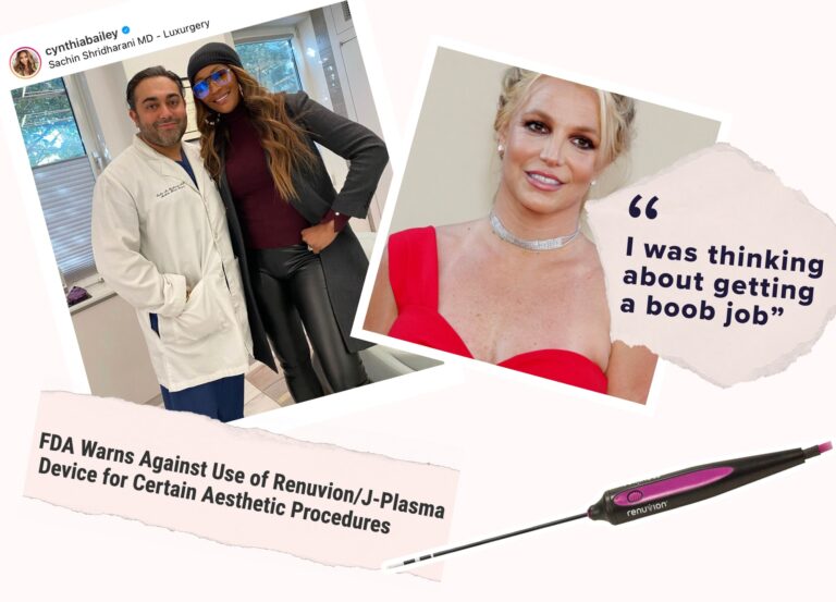 Image collage of Real Housewives, Britney Spears, and a new laser for acne