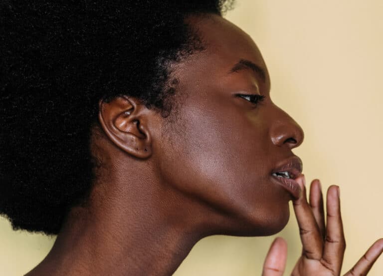 Profile of woman's face